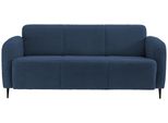 3-Sitzer-Sofa Marone Blau Teddystoff