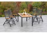 Stylischer Gartenklappsessel Tilos B: 60Cm Schwarz