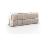 Hockerbank Ella Beige Samt Gepolstert