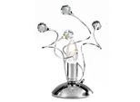 Kristall-Tischleuchte Trilly Chromfarben Max. 6 Watt