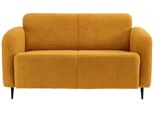 2-Sitzer-Sofa Marone Gelb Teddystoff