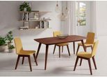 Esstisch Home Affaire, Braun (Nussbaum, Nussbaum, Nussbaum), B:140Cm H:75Cm T:80Cm, Tische, Rechteckiger Esstisch Esstisch Holz-Esstische, Breite 140 Cm Und 180 Cm