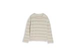 Tom Tailor Damen Loose Fit Strickpullover Mit Streifenmuster, Blau, Gestreift, Gr. S