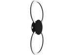 Eglo Led Deckenleuchte "Venticello 1 Deckenlampe - Alu - Led;Led - 20W;0,91W - IP20", Schwarz, 2, H: 5Cm, 1 Stk., Leuchten, Wohzimmerlampe, Esszimmerlampe, Flur, Schlafzimmer, L66 X B30 X H5 Cm, Led Deckenleuchte