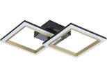Eglo Led Deckenleuchte "Calliera Deckenlampe - Stahl, Kunststoff - Led - 18,4W - IP20", Schwarz, Messing, 1, H: 8,5Cm, 1 Stk., Leuchten, Wohzimmerlampe, Esszimmerlampe, Flur, Schlafzimmer,L52,5 X B3 Xh8,5 Cm, Led Deckenleuchte