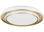 Eglo Led Deckenleuchte "Moschetta Deckenlampe - Stahl - Led - 24W - IP20", Goldfarben, 1, Ø 40Cm H: 7Cm, 1 Stk., Leuchten, Wohzimmerlampe, Esszimmerlampe, Flur, Schlafzimmer, H7 X Ø40 Cm, Led Deckenleuchte