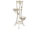 Blumentisch, Gold (Goldfarben, Goldfarben), B:65Cm H:117Cm T:65Cm, Hofmann Living And More, Tische, Blumentisch