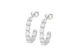 Paar Ohrstecker Vivance "Steckcreole Zirkonia", Silber (Silber 925), Ohrringe, Damen, Silber 925 (Sterlingsilber)