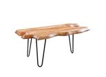 Riess-Ambiente Couchtisch Wild - 100Cm Akazie Natur Hairpin Legs Baumkante Massivholz
