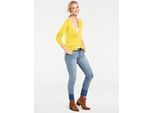 Strickjacke Heine, Damen, Gr. 42, Gelb, 100% Baumwolle, Unifarben, Strickjacken Strickjacke, Topseller