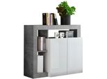 Sideboard Home Affaire "Hamburg", Grau (Weiß, Betonoptik), B:108Cm H:93Cm T:42Cm, Sideboards, Sideboard, Breite 108 Cm