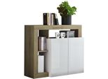 Sideboard Home Affaire "Hamburg", Weiß (Weiß, Cadiz), B:108Cm H:93Cm T:42Cm, Sideboards, Sideboard, Breite 108 Cm