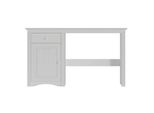 Schreibtisch Otto Home "Leuhan", Weiß (Weiß, Weiß, Weiß), B:129Cm H:76Cm T:48Cm, Tische, Schreibtisch, Aus Massiver Kiefer, Mit Einer Schublade, In Zwei Farben