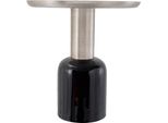 Beistelltisch Kayoom "Art Deco 725, Abstelltisch Aus Metall,Funktional Und Stabil", Schwarz (Schwarz, Silber, Silber, Schwarz), B:49,5Cm H:52Cm T:49,5Cm, 100% Eisen, Tische, Beistelltisch, Dekorativ, Glanzvolle Lackierung, Stilvolles Design
