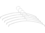 KleiderbüGel Spinder Design "Silver", Weiß, B:49Cm H:16Cm T:1Cm, Metall, KleiderbüGel, KleiderbüGel, Metall, Breite 49 Cm