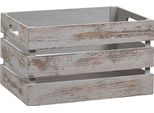 Holzkiste zeller Present "Vintage", Grau, B:35Cm H:20Cm T:25Cm, Paulownie, Aufbewahrungsboxen, Tiefe: Ca. 25 Cm, Breite: Ca. 35 Cm