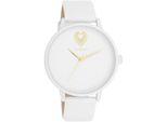 Quarzuhr OOZOO, weiß, Armbanduhren, Damen, Quarzuhr, Armbanduhr, Damenuhr, Lederarmband, analog