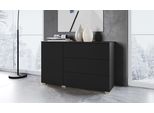 Sideboard Otto Home "Paris", Schwarz (Graphite Schwarz Matt, Graphite Schwarz Matt), B:111Cm H:68Cm T:39Cm, Sideboards, Sideboard, Moderne 110Cm Breite Grifflose Kommode, Vielseitig Einsetzbar