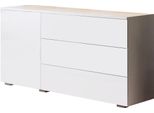 Sideboard Otto Home "Paris", Weiß (Weiß Matt, Weiß Hochglanz), B:111Cm H:68Cm T:39Cm, Sideboards, Sideboard, Moderne 110Cm Breite Grifflose Kommode, Vielseitig Einsetzbar
