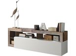 Lowboard Home Affaire "Hamburg", Braun (Weiß, Pero), B:184Cm H:58Cm T:35Cm, Sideboards, Lowboard, Breite 184 Cm