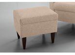 Hocker Home Affaire "Asino", Beige, B:48Cm H:40Cm T:48Cm, Struktur (100% Polyester);Struktur/Blume (100% Polyester), Hocker, Hocker