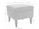 Hocker Home Affaire "Asino", Grau, B:48Cm H:40Cm T:48Cm, Struktur (100% Polyester);Struktur/Blume (100% Polyester), Hocker, Hocker