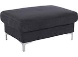 Hocker Cotta "Sammy", Schwarz, B:95Cm H:47Cm T:64Cm, Struktur (100% Polyester );Chenille (90% Polyester; 10% Polyamid ), Hocker, Hocker