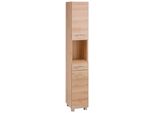 Hochschrank Welltime "Portofino", Braun (Buchefarben), B:30Cm H:185Cm T:35Cm, SchräNke, Hochschrank