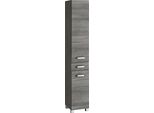 Hochschrank Welltime "Ravenna", Grau (Eichefarben, Graphit, Rauchfarben), B:30Cm H:185Cm T:35Cm, SchräNke, Hochschrank, TüRen Mit AnschlagdäMpfern