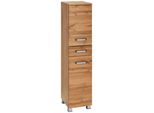 Midischrank Welltime "Ravenna", Braun (Eichefarben), B:30Cm H:135Cm T:35Cm, SchräNke, Midischrank