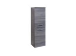 Midischrank Welltime "Florida", Grau (Graphitfarben, Rauchsilber), B:40Cm H:130Cm T:35Cm, Holzwerkstoff, Mdf, SchräNke, Midischrank, Breite 40 Cm, Mit Softclose Und TüRdäMpfern Und Softclose-Funktion