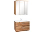 BadmöBel-Set Welltime "Ravenna", Braun (Eichefarben), KastenmöBel-Sets, BadmöBel-Set, Mit Soft-Close Funktion