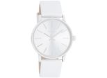 Quarzuhr OOZOO, weiß, Armbanduhren, Damen, Quarzuhr, Armbanduhr, Damenuhr, Lederarmband