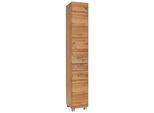 Hochschrank Welltime "Ravenna", Braun (Eichefarben), B:30Cm H:185Cm T:35Cm, SchräNke, Hochschrank, TüRen Mit AnschlagdäMpfern
