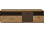 Lowboard Mäusbacher "Frame", Beige (Asteichefarben, Lava Matt), B:197Cm H:54Cm T:41Cm, Sideboards, Lowboard, Breite 197 Cm