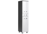Midischrank Welltime "Ravenna", Weiß (Weiß, Graphit), B:30Cm H:135Cm T:35Cm, SchräNke, Midischrank
