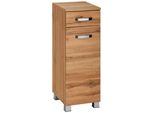 Unterschrank Welltime "Ravenna", Braun (Eichefarben), B:30Cm H:84Cm T:35Cm, SchräNke, Unterschrank, Mit AnschlagdäMpfern