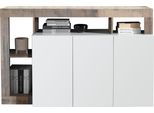 Sideboard Home Affaire "Hamburg", Weiß, Pero, B:146Cm H:93Cm T:42Cm, Sideboards, Sideboard, Breite 146 Cm