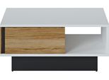 Couchtisch Inosign "Novena", Alpinweiß, Catania Eiche, Schwarz, Alpinweiß, B:100Cm H:45,8Cm T:64Cm, Tische, Couchtisch, Breite 100 Cm