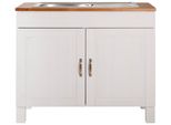 SpüLenschrank Home Affaire "Alby", Weiß (Weiß, Honigfb), B:100Cm H:85Cm T:50Cm, SchräNke, SpüLenschrank, Breite 100 Cm, 1 Fach