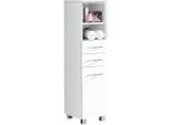 Midischrank Welltime "Portofino", Weiß (Weiß, Weiß), B:30Cm H:122Cm T:35Cm, SchräNke, Midischrank