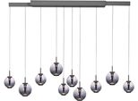 Neuhaus Pure LED Pendelleuchte "Pure E-Infinity", Grau (Mystic Grau), 10, H: 100Cm, 1 Stk., Leuchten, E-Slide Funktion, Cct, Dimmbar, Fernbedienung, LED Pendelleuchte