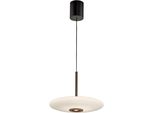 Neuhaus Pure Led Pendelleuchte "Pure E-Vitrum", Schwarz, Metal Braun, 1, Ø 45Cm H: 60Cm, 1 Stk., Leuchten, E-Lift-Funktion, Cct, Dimmbar üBer FernbedíEnung, Led Pendelleuchte