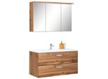 BadmöBel-Set Welltime "Ravenna", Braun (Eichefarben), KastenmöBel-Sets, BadmöBel-Set, Mit Soft-Close Funktion