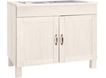 SpüLenschrank Home Affaire "Alby", Weiß, B:100Cm H:85Cm T:60Cm, SchräNke, SpüLenschrank, Breite 100 Cm, 1 Fach
