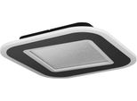 Eglo Deckenleuchte "Macchoni Deckenlampe, Kristall Deckenleuchte Mit Fernbedienung, Lampe", Schwarz, 1, H: 5Cm, 1 Stk., Leuchten, Wand-/Deckenleuchte - L38 X B38 X H5 Cm - Schwarz, Weiß - 20W Inkl., Deckenleuchte