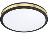Eglo Deckenleuchte "Pescaito Deckenleuchte, Wohnzimmerlampe, Stahl Und Kunststoff, Lampe", Schwarz, 1, Ø 38Cm H: 6,5Cm, 1 Stk., Leuchten, Wandlampe, Deckenlampe Wohnzimmerlampe, Lampe, Ø 38 Cm, Deckenleuchte
