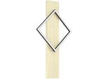 Eglo Wandleuchte "Boyal Wandlampe - Stahl, Holz - Led - 1X13W - IP20", Beige (Schwarz, Braun), 1, H: 56Cm, 1 Stk., Leuchten, Wandstrahler, Wandspot, Wohnzimmer, Flur, L30,5 X H56 X AL7,5 Cm, Wandleuchte