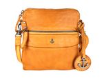 Handtasche HARBOUR 2ND Taliza2, Damen, Gr. B/H/T: 18cm x 19cm x 4cm, mustard, Leder, Taschen Handtasche, Damen, Handtasche, Umhängetasche, Schultertasche mit Logoanhänger