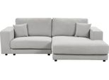 BELIANI Ecksofa Hellgrau Stoff L-förmig 3-Sitzer Sofa mit Chaiselongue Linksseitig Wohnzimmermöbel Modern Wohnzimmer Ausstattung Wohnecke Sitzecke